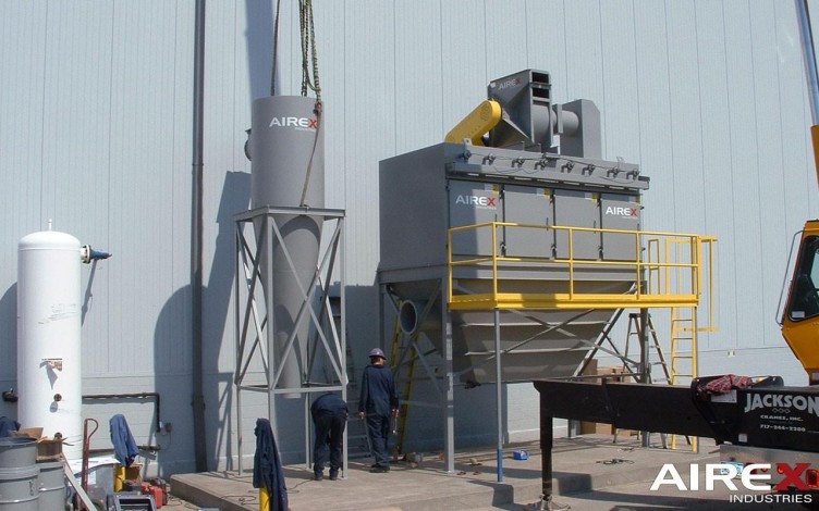 cyclone dust collector installation