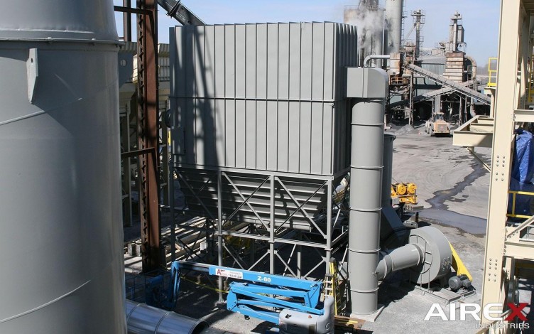 back view of new grantech baghouse dust collector